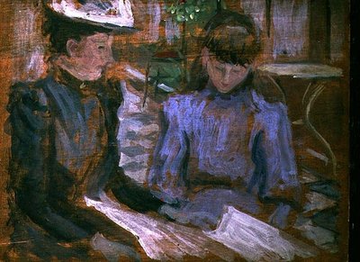 Mor og datter, Boulogne, ca. 1894 (panel) af Philip Wilson Steer