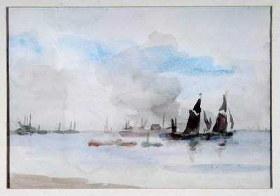 Thames Barges, Greenhithe af Philip Wilson Steer