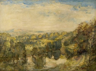 Teme-floden, aften, nær Ludlow - Clee Hills i det fjerne af Philip Wilson Steer
