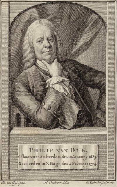 Portræt af Philip van Dyck af Philip van Dyck