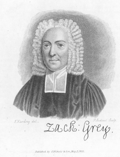 Dr. Zachary Grey, engelsk præst og forfatter (gravering) af Philipp Audinet