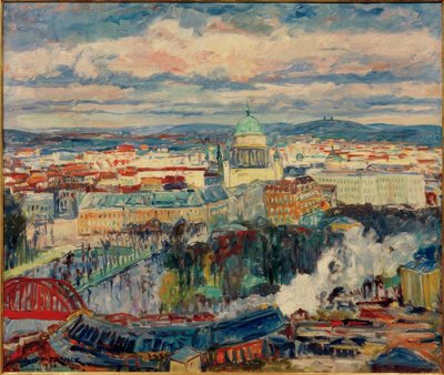 Udsigt over Potsdam med Nicolai-kirken af Philipp Franck