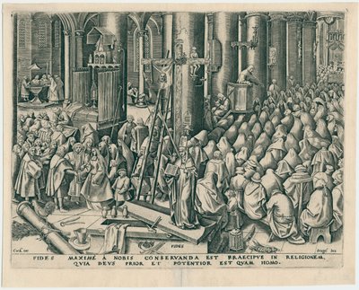 Fides Faith fra De syv dyder, 1559. af Philipp Galle