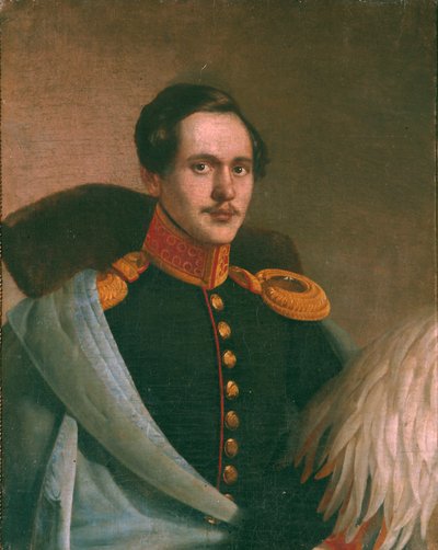 Portræt af digteren Mikhail Lermontov 1814-1841, 1834 af Philipp Osipovich Budkin