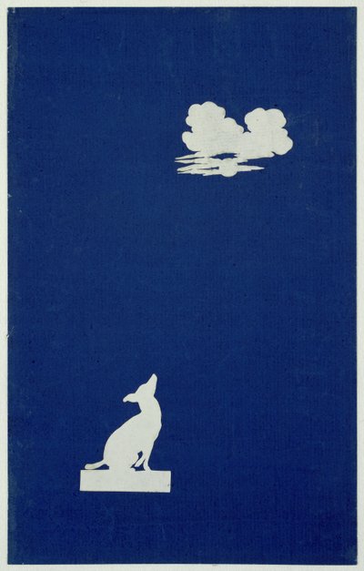 En hund hyler på månen (collage på papir) af Philipp Otto Runge