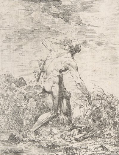 Milo af Croton,.n.d., n.d.. af Philippe Auguste Hennequin