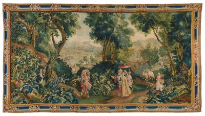 Beauvais historisk gobelin, slutningen af det 17.- begyndelsen af det 18. århundrede af Philippe Behagle