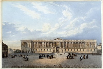 Colonnade du louvre - i "" Walk in Paris og dens omgivelser "", designet af Jacottet og Benoist, ca. 1840 af Philippe Benoist