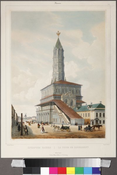 Soukoreff - Sukharev-tårnet i Moskva par Benoist, Philippe (1813-1905) af Philippe Benoist