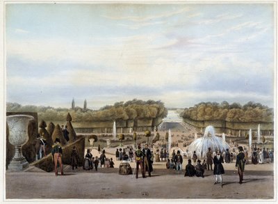 Versailles: The Green Carpet - i ""Paris og dens omgivelser"" af Jacottet & Benoist af Philippe Benoist