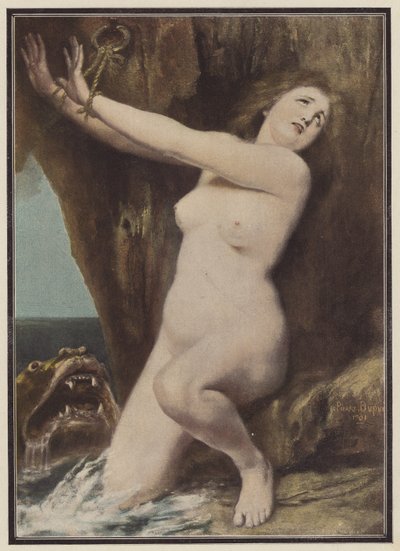Andromeda (farve litho) af Philippe Felix Dupuis