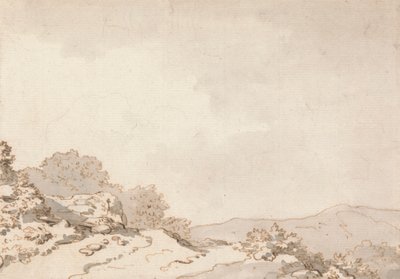 En sti på en bakketop af Philippe Jacques de Loutherbourg