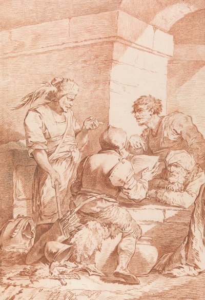 Corps de Garde (Barbarer besejret af en bog) af Philippe Jacques de Loutherbourg