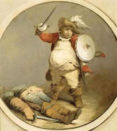 Falstaff with the Body of Hotspur, ca. 1786 (olie på papir) af Philippe Jacques de Loutherbourg