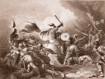 Slaget ved Hastings, indgraveret af A.H. Payne af Philippe Jacques de Loutherbourg