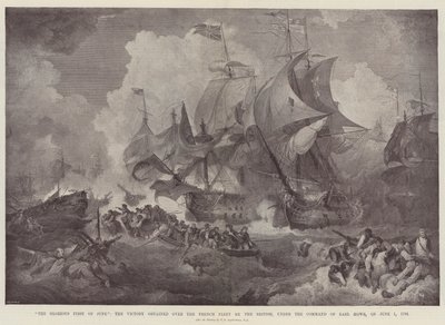 Den glorværdige første juni, den sejr over den franske flåde, som briterne under kommando af Earl Howe vandt over den franske flåde den 1. juni 1794 af Philippe Jacques de Loutherbourg