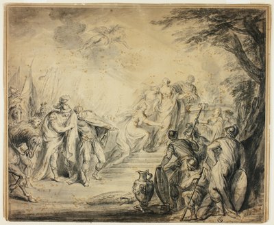 Ofring af Iphigenia af Philippe Joseph Tassaert