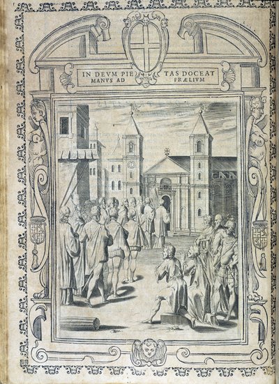 Plade med statutter for Maltas orden "Statuta Hospitalis Hervsalem"" (procession), af Philippe Thomassin, slutningen af det 16. århundrede af Philippe Thomassin