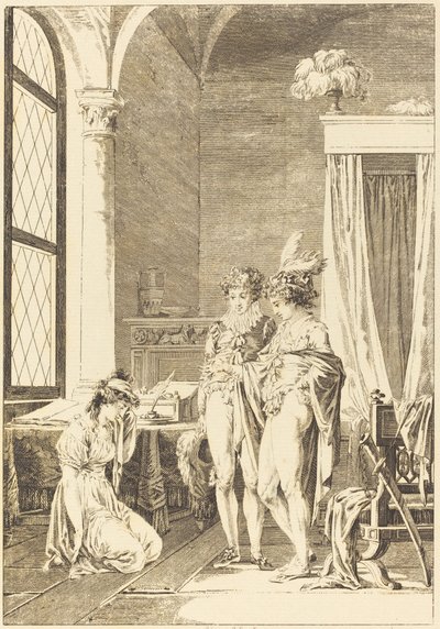 Mona Lisa: Tilgivelse af Philippe Triere after Jean Baptiste Mallet