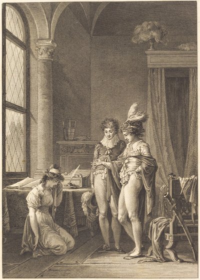 Mona Lisa: Tilgivelse af Philippe Triere after Jean Baptiste Mallet