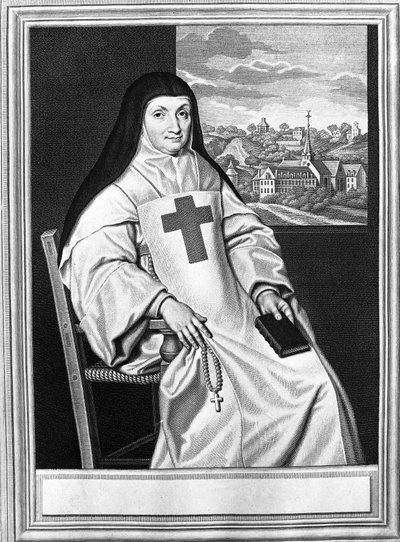 Jacqueline Marie Angélique Arnauld, mor Angélique (1591-1661), fransk nonne, abbedisse af Port Royal des Champs (Port-Royal-des-Champs). af Philippe de (after) Champaigne
