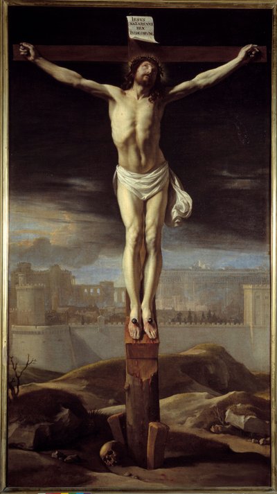 Kristus på korset. Maleri af Philippe De Champaigne (1602-1674) Ec. Flam. af Philippe de Champaigne