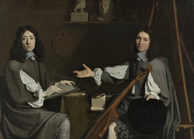 Dobbeltportræt af begge kunstnere, 1654 af Philippe de Champaigne