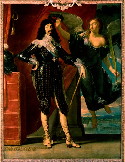 Louis XIII - portræt af hans kroning af Victory af Philippe de Champaigne