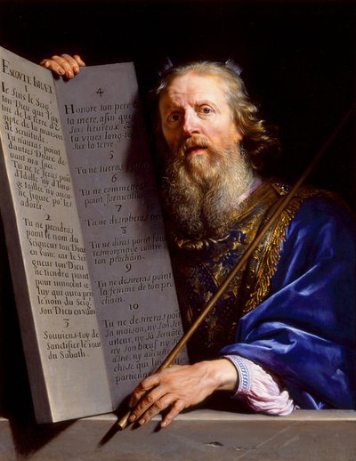 Moses overrækker lovtavlerne af Philippe de Champaigne