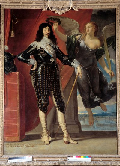 Portræt i foden af Ludvig XIII (1601-1643) kroner af Victory. Maleri af Philippe de Champaigne (1602-1674) af Philippe de Champaigne