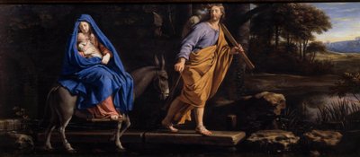 Flugten i Egypten Maleri af Philip af Champaigne (1602-1674) 1656 Senlis, Museum of Art and Archaeology af Philippe de Champaigne