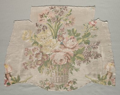 Silkefragment, del af panel kaldet Le panier fleuri, 1770. af Philippe de Lasalle