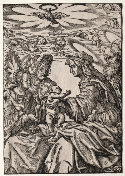 Den hellige familie med Sankt Anne og Joachim af Philippe de Lasalle