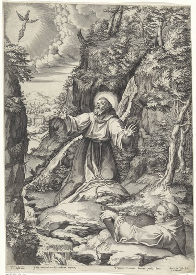 Frans af Assisi modtager stigmataen af Philippe de Soye