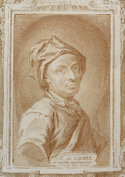 Selvportræt af Philippe de la Hire (1640-1718), illustration fra 
