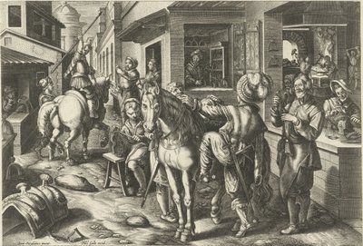 Stigbøjler Nye opfindelser og opdagelser (serietitel) Nova Reperta (serietitel) af Philips Galle (attributed to workshop of)