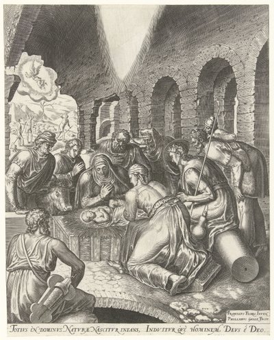 Tilbedelse af hyrderne af Philips Galle