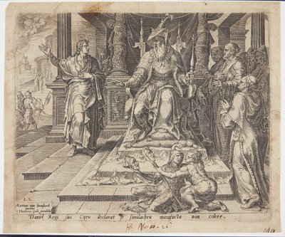 Daniel nægter at tilbede Bel af Philips Galle