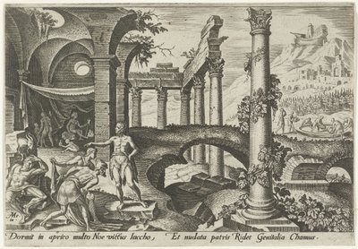 Noahs drukkenskab The Days of Doom of the Jewish People (serietitel) af Philips Galle