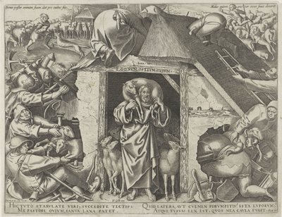Lignelse om Kristus som den gode hyrde af Philips Galle