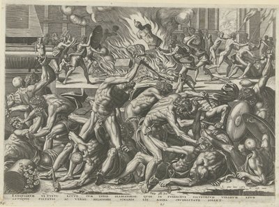Kamp af gladiatorer af Philips Galle