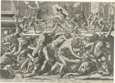 Kamp af gladiatorer af Philips Galle