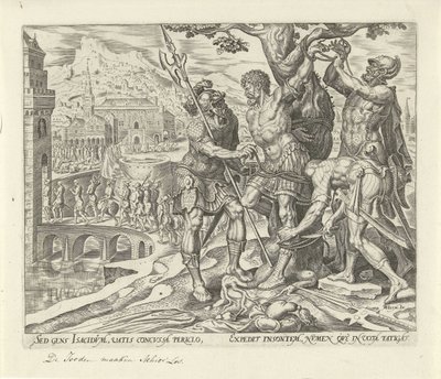Israelitterne skar Akior løs Judits og Holofernes historie (serietitel) af Philips Galle
