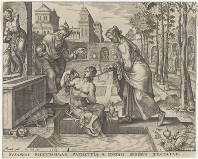 Ældste forsøger at forføre Susanna Historien om Susanna (serietitel) af Philips Galle