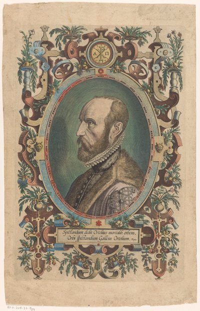 Portræt af Abraham Ortelius af Philips Galle