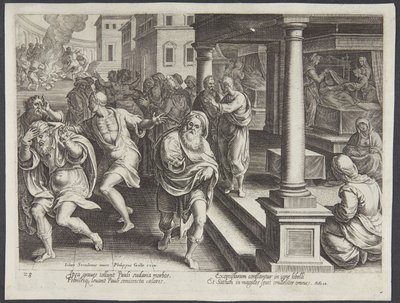 St. Paul og eksorcisterne i Efese af Philips Galle