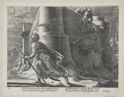 St. Paul flygter fra Damaskus af Philips Galle