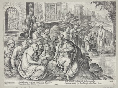 Sankt Paulus taler med kvinderne i Filippi af Philips Galle