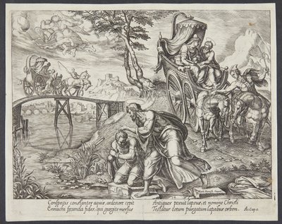 Sankt Filip døber hoffmanden af Philips Galle