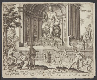 Statuen af Jupiter ved Olympia af Philips Galle